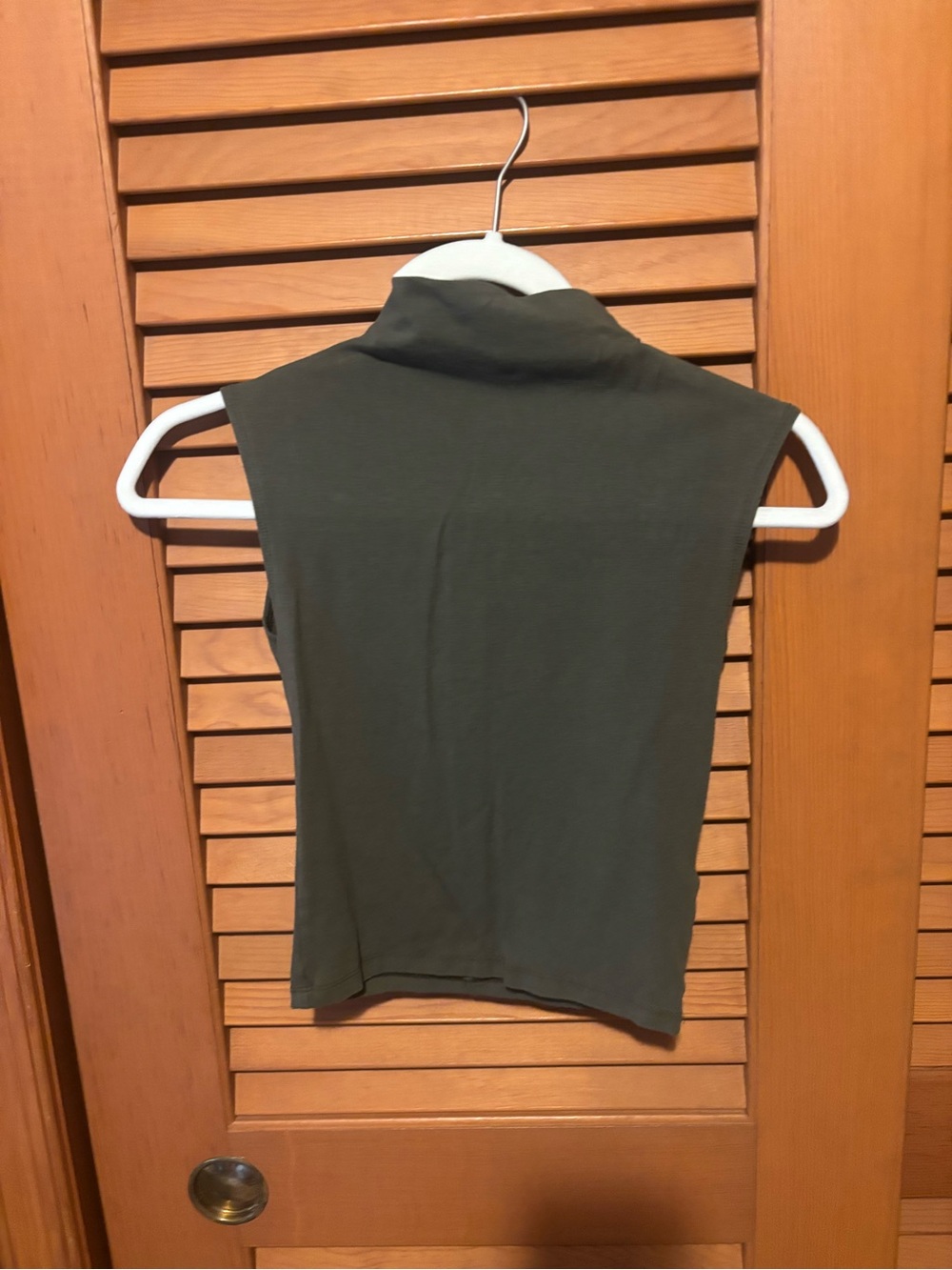 Madewell Olive Green Sleeveless Mock Neck Tank